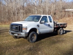 2008 FORD Model F-250XL Super Duty 4x4 Quad Cab Flatbed Truck